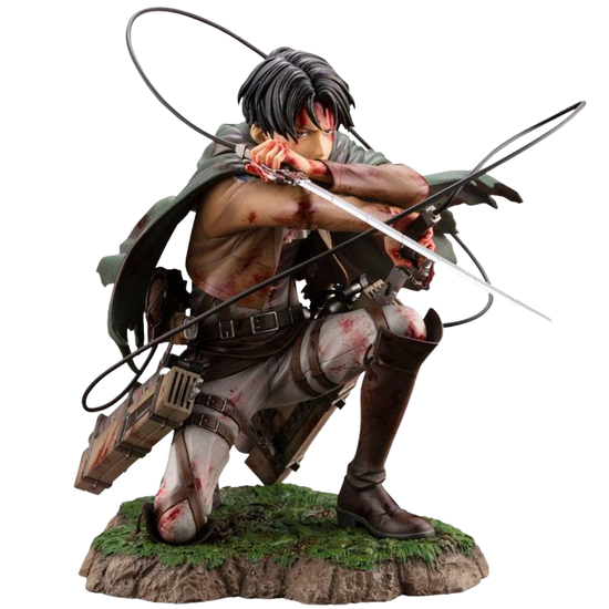 attack on titans figurine levi no bg - Cow Niche