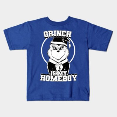 The Grinch Is My Homeboy B And W Kids T-Shirt Official The Grinch Merch