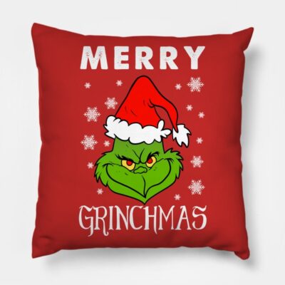 Merry Grinchmas Throw Pillow Official The Grinch Merch