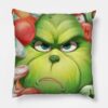 New Year Grinch Throw Pillow Official The Grinch Merch