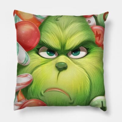 New Year Grinch Throw Pillow Official The Grinch Merch