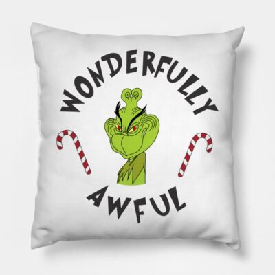 Awfully Wonderful Throw Pillow Official The Grinch Merch