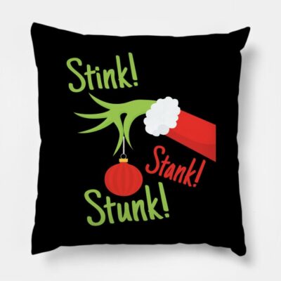 Stink Stank Stunk Throw Pillow Official The Grinch Merch