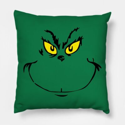 Grinch Face Throw Pillow Official The Grinch Merch