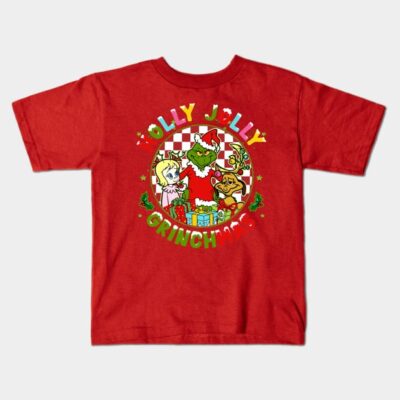 Holly Jolly Christmas Green Christmas Grinchmas Kids T-Shirt Official The Grinch Merch