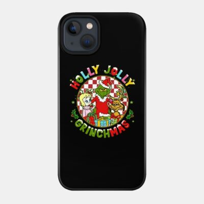 Holly Jolly Christmas Green Christmas Grinchmas Phone Case Official The Grinch Merch