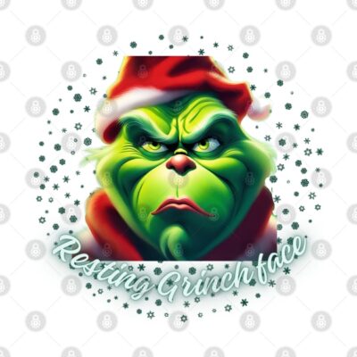 Resting Grinch Face Throw Pillow Official The Grinch Merch