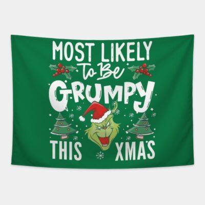 Grinch Grumpy Grinch Xmas Christmas Holidays Tapestry Official The Grinch Merch