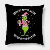 Grinchy On The Inside Bougie On The Outside Funny  Throw Pillow Official The Grinch Merch