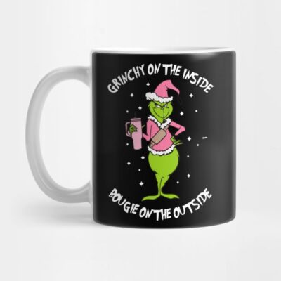 Grinchy On The Inside Bougie On The Outside Funny  Mug Official The Grinch Merch