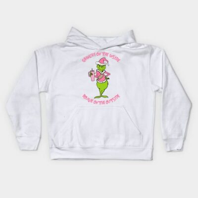 Grinchy On The Inside Bougie On The Outside Funny  Kids Hoodie Official The Grinch Merch