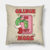 Grinch Mode On Christmas Throw Pillow Official The Grinch Merch