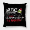 My Day Im Booked Grinch Christmas The Grinch Chris Throw Pillow Official The Grinch Merch