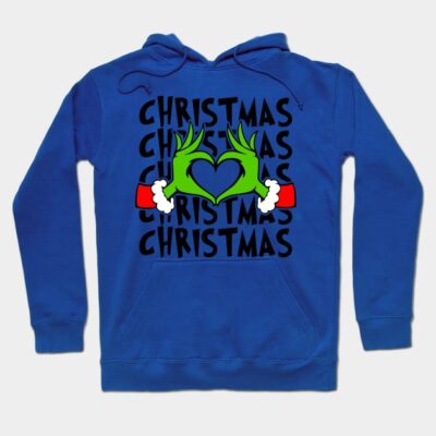 The Grinch Loves Christmas Grinch Heart Hands Hoodie Official The Grinch Merch