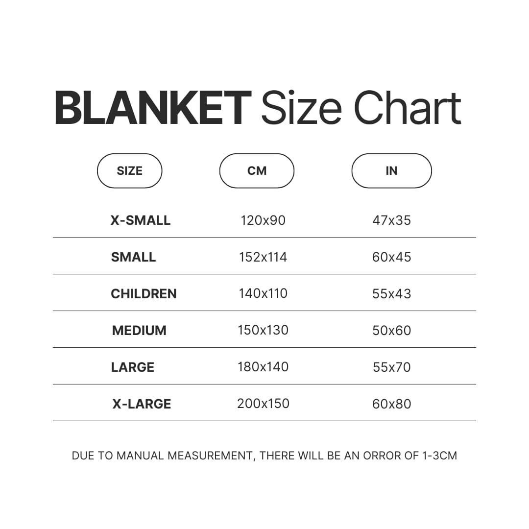 Blanket Size Chart - The Grinch Store