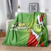 Cartoon Christmas Thief G Grinch Christmas Decoration Home Sofa Bed Sheet Blanket Convenient Sleep Blanket Children 10 - The Grinch Store