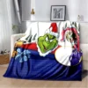 Cartoon Christmas Thief G Grinch Christmas Decoration Home Sofa Bed Sheet Blanket Convenient Sleep Blanket Children 13 - The Grinch Store