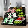 Christmas G GrinchS cartoon print blanket Warm blanket soft and comfortable home travel bed blanket picnic 11 - The Grinch Store