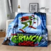 Christmas G GrinchS cartoon print blanket Warm blanket soft and comfortable home travel bed blanket picnic 18 - The Grinch Store