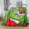 Christmas G GrinchS cartoon print blanket Warm blanket soft and comfortable home travel bed blanket picnic 21 - The Grinch Store