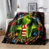 Christmas G GrinchS cartoon print blanket Warm blanket soft and comfortable home travel bed blanket picnic 26 - The Grinch Store