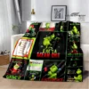 Christmas G GrinchS cartoon print blanket Warm blanket soft and comfortable home travel bed blanket picnic 6 - The Grinch Store