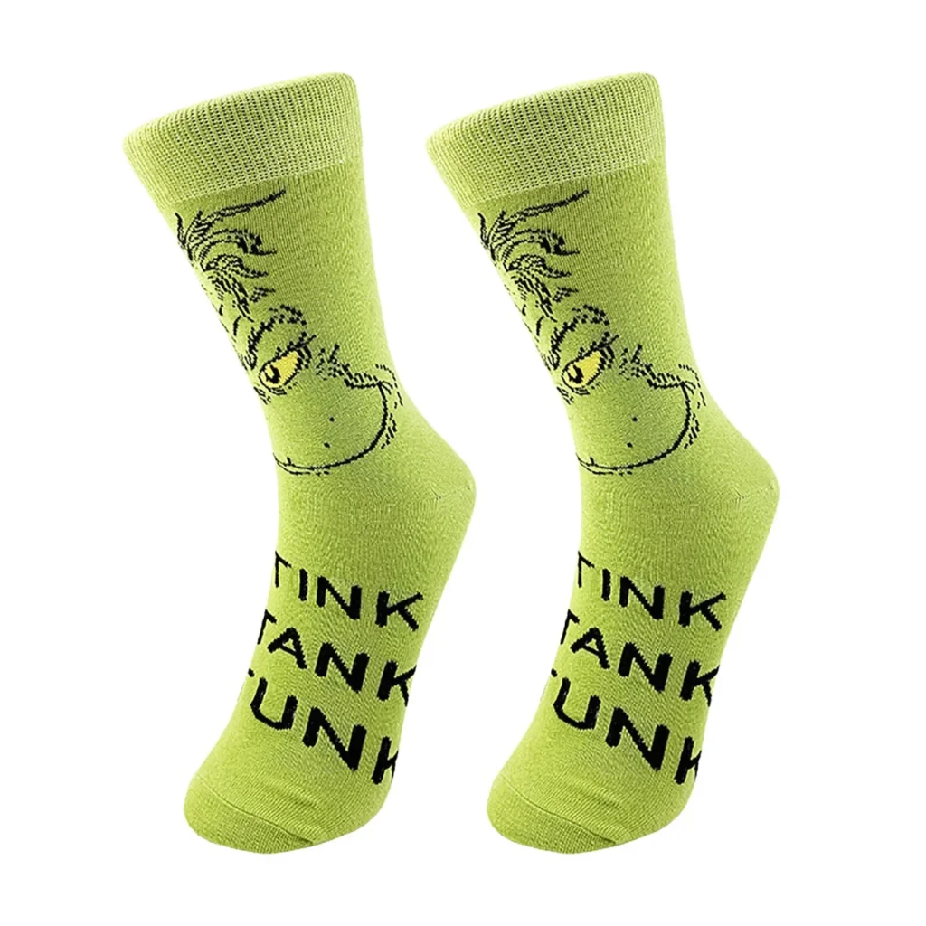 Christmas Winter Grinched Warm Sock Green Furry Cartoon Cotton Sock Soft Slipper Home Sleeping Animal Sock - The Grinch Store