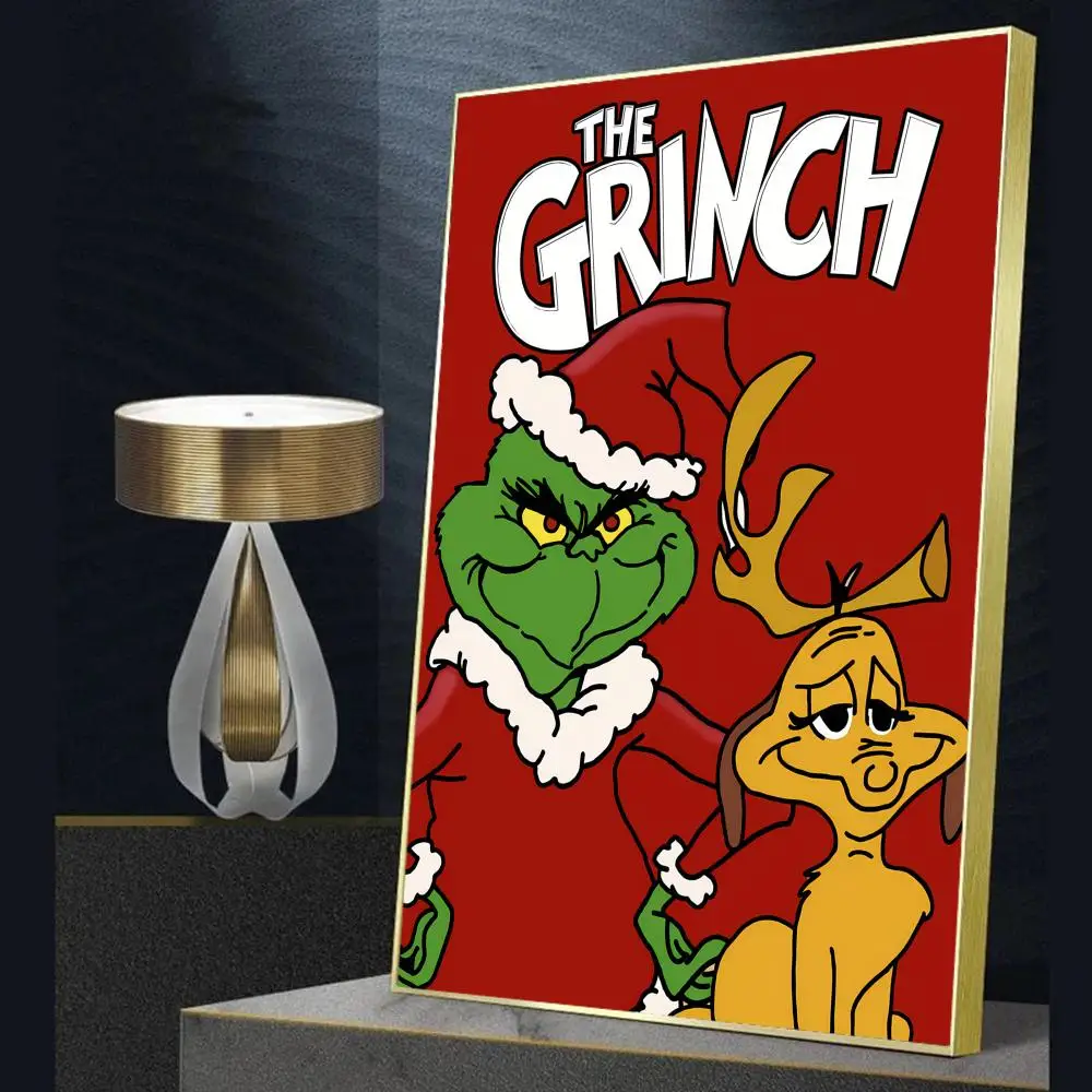 Film The G Grinch C Christmas DIY Sticky Poster Whitepaper Prints Posters Artwork Vintage Decorative Painting 1 - The Grinch Store