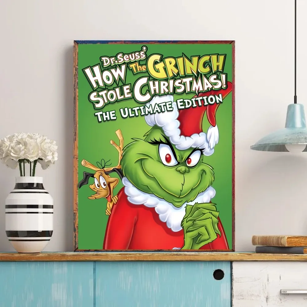 Film The G Grinch C Christmas DIY Sticky Poster Whitepaper Prints Posters Artwork Vintage Decorative Painting 16 - The Grinch Store