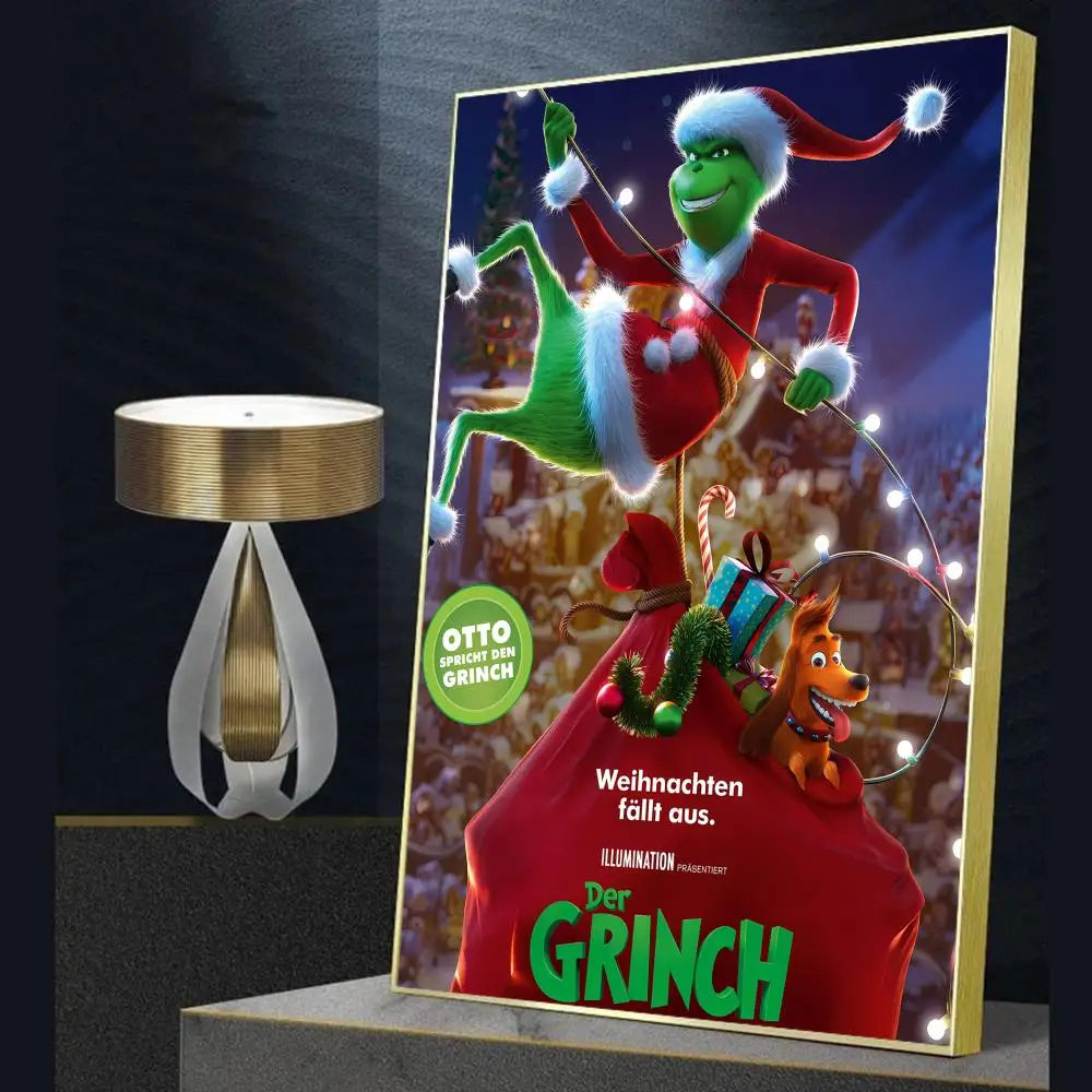 Film The G Grinch C Christmas DIY Sticky Poster Whitepaper Prints Posters Artwork Vintage Decorative Painting 4 - The Grinch Store