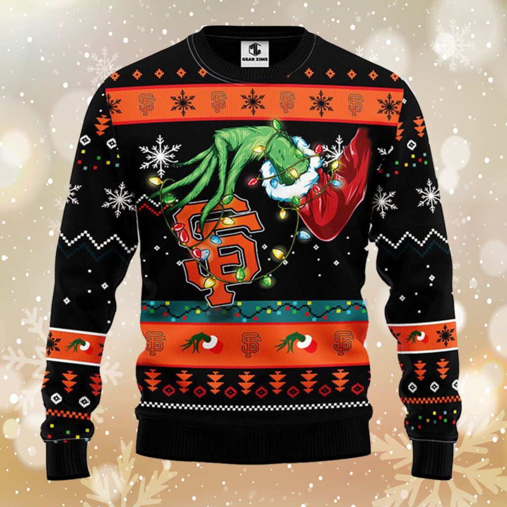 San Francisco Giants Grinch Christmas Ugly Sweater 1 - The Grinch Store