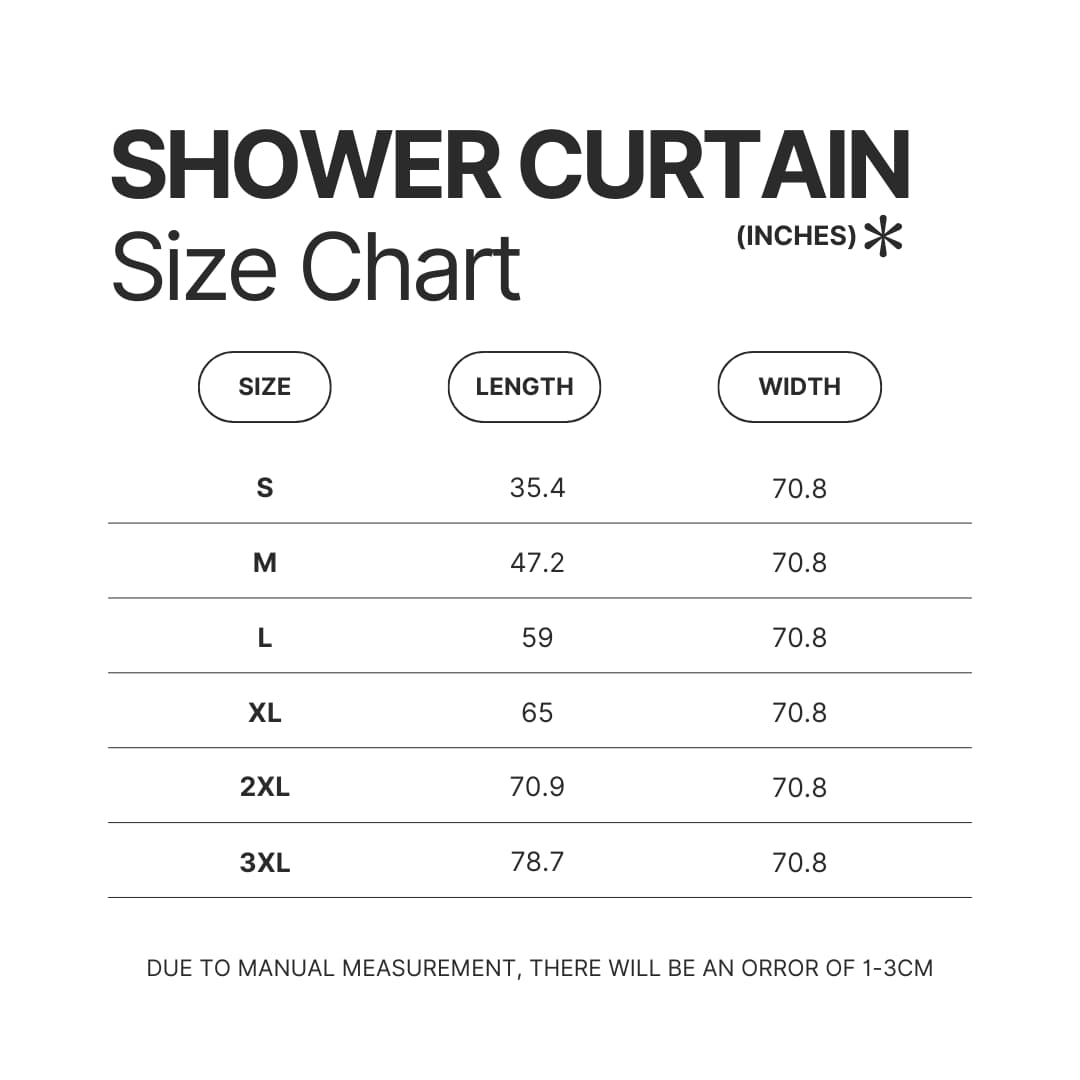 Shower Curtain Size Chart - The Grinch Store