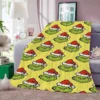 The G Grinchs Flannel Sheets for Winter Gift Cushion Blanket Fluffy Double Bedspread Bed Blankets Knee 10 - The Grinch Store