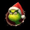 The Grinch Poking From A Hole Tote Bag Official The Grinch Merch