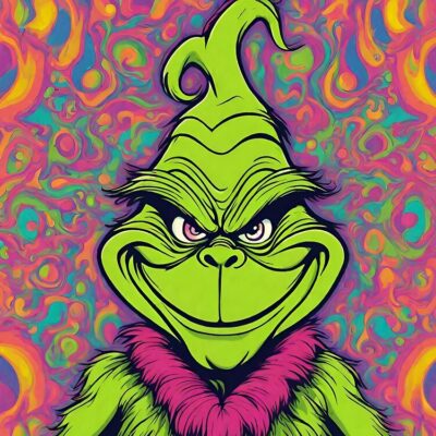 Psychedelic Grinch Tote Bag Official The Grinch Merch