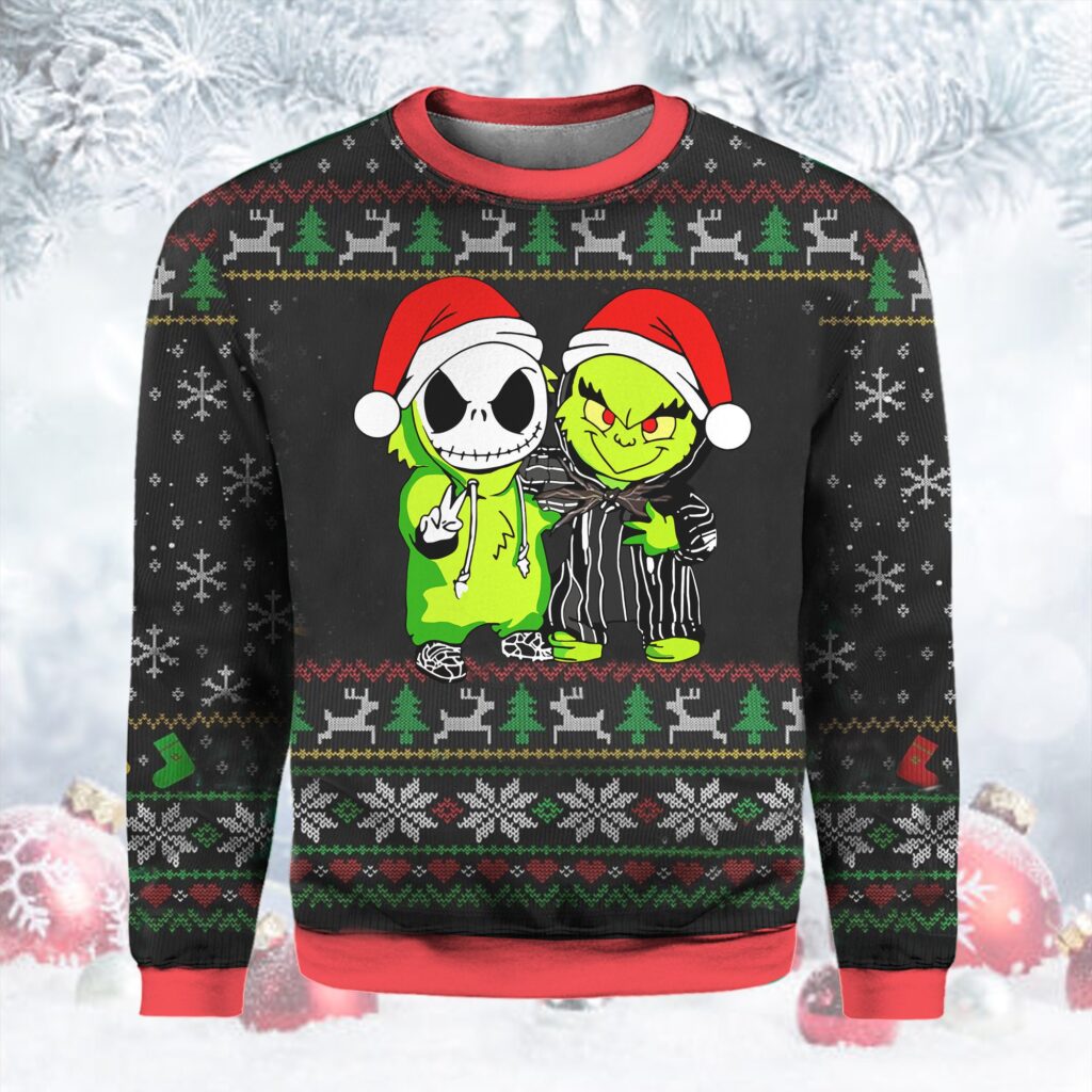 jack skellington and grinch 2021 christmas 1637202366 - The Grinch Store