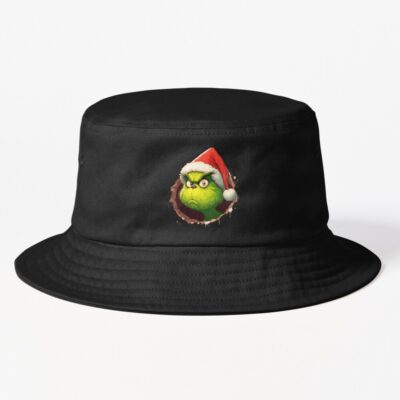 The Grinch Poking From A Hole Bucket Hat Official The Grinch Merch