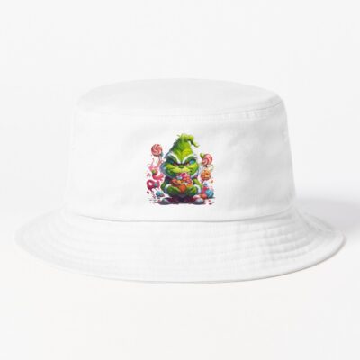 Prankster'S Paradise With Grinchy And Peculiar Pranks Bucket Hat Official The Grinch Merch