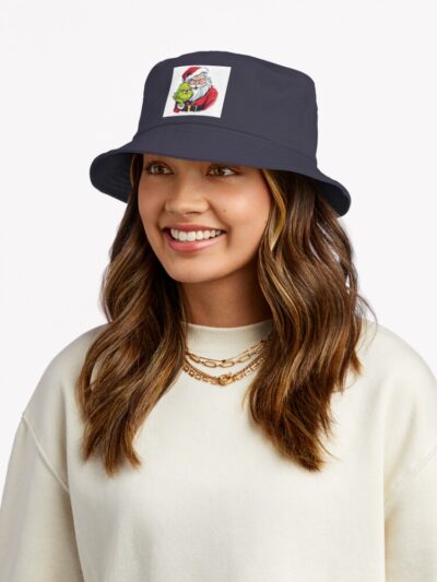 Santa Grinch Bucket Hat Official The Grinch Merch