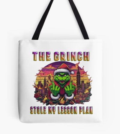 The Grinch Stole My Lesson Plan Tote Bag Official The Grinch Merch