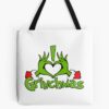 I Love Grinchmas - Grinch Design Tote Bag Official The Grinch Merch