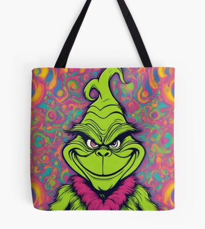 Psychedelic Grinch Tote Bag Official The Grinch Merch