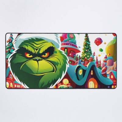 Whimsical Whoville Wonders: A Grinchy Christmas Delight Mouse Pad Official The Grinch Merch