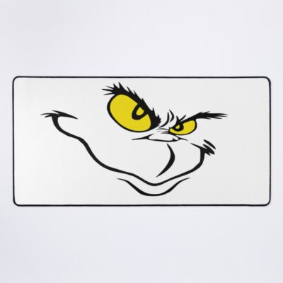 The Grinch Smiley Face W/ Frown Mouse Pad Official The Grinch Merch