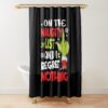 Funny On The List Of Naughty And I Regret Nothing Shower Curtain Official The Grinch Merch