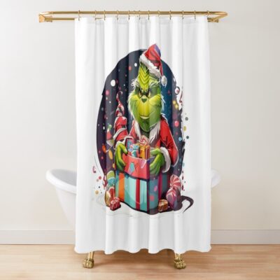 Zany Zest With Mr. Grinchy And Zealous Zestfulness Shower Curtain Official The Grinch Merch