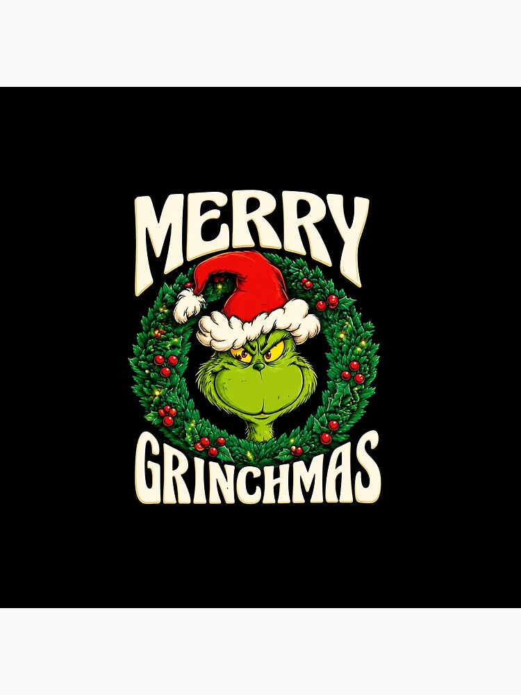 The Grinch Merry Grinchmas Graphic Throw Pillow - Image 2
