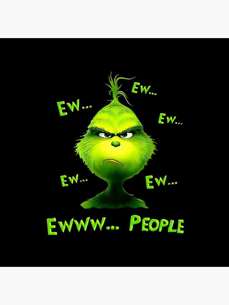 Grinch Ew People Funny Christmas Mood Throw Pillow - Image 2