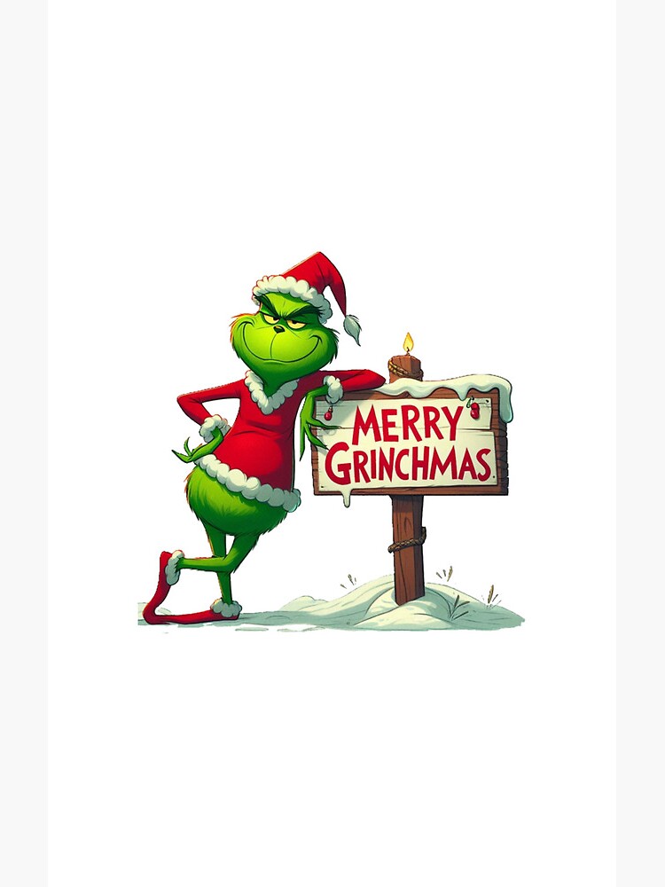 Grinch Funny Christmas Meme Holiday Design Shower Curtain - Image 2