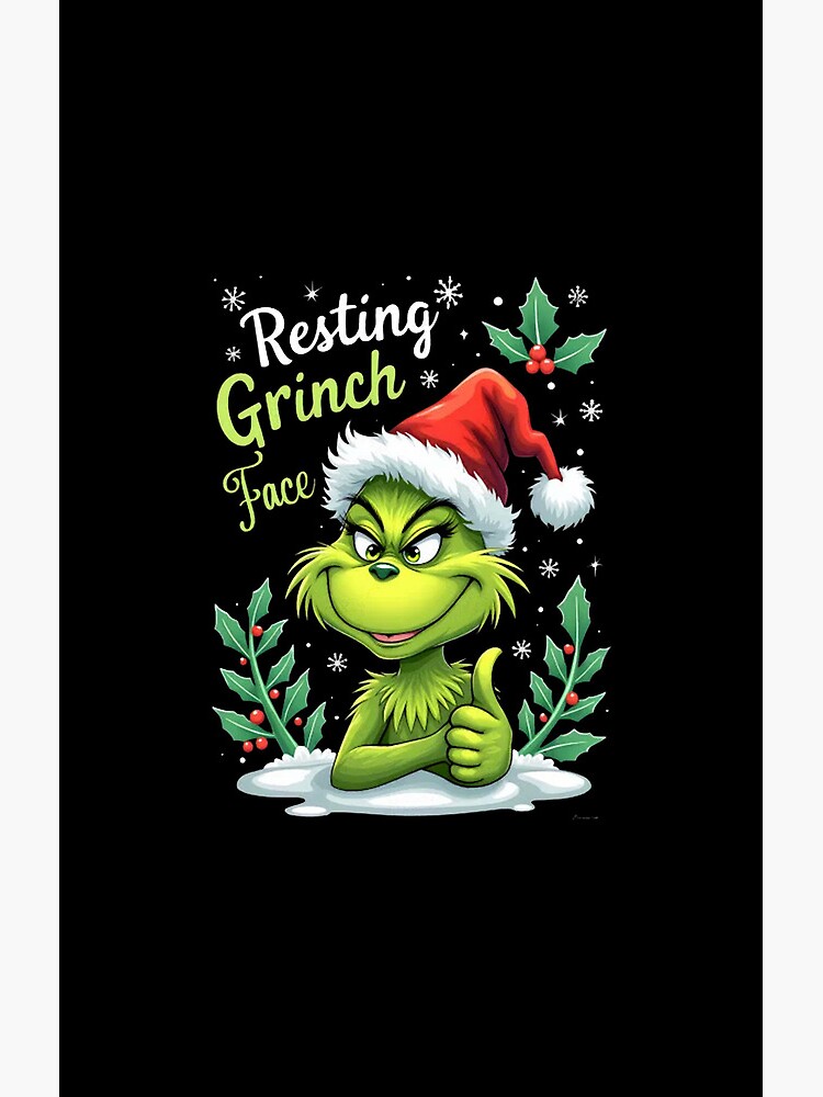 Art The Grinch Resting Grinch Face Shower Curtain - Image 2